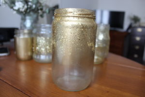 Pot bombé paillettes or DIY